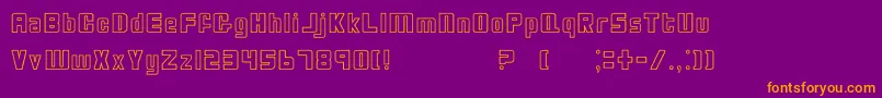 BioDisc Font – Orange Fonts on Purple Background