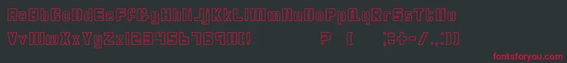 BioDisc Font – Red Fonts on Black Background