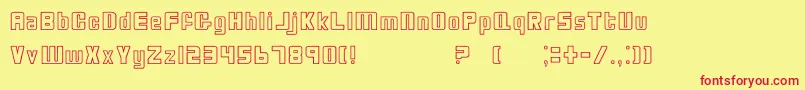 BioDisc Font – Red Fonts on Yellow Background