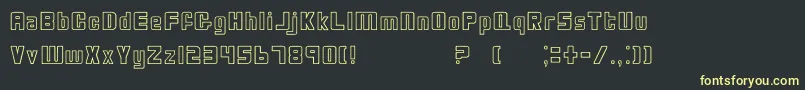 BioDisc Font – Yellow Fonts on Black Background