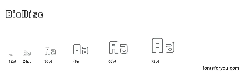 BioDisc Font Sizes