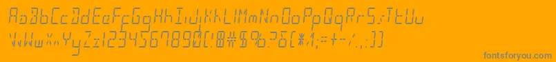 フォントLedsledcond – オレンジの背景に灰色の文字