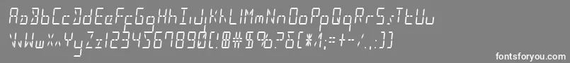 フォントLedsledcond – 灰色の背景に白い文字