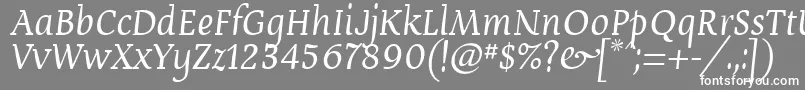 フォントDevroye – 灰色の背景に白い文字