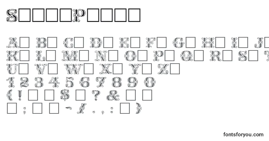 A fonte SpatzPlain – alfabeto, números, caracteres especiais