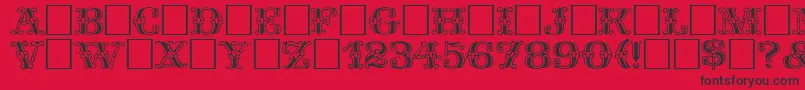 SpatzPlain Font – Black Fonts on Red Background