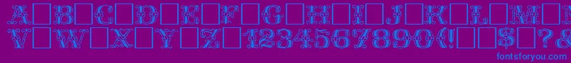 SpatzPlain Font – Blue Fonts on Purple Background