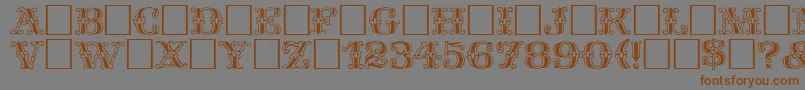 SpatzPlain Font – Brown Fonts on Gray Background