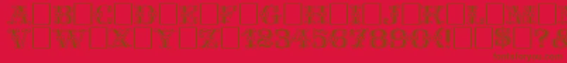 SpatzPlain Font – Brown Fonts on Red Background
