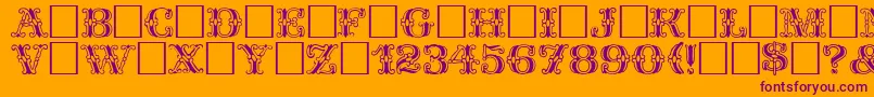 SpatzPlain Font – Purple Fonts on Orange Background