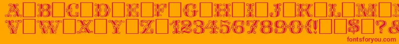 SpatzPlain Font – Red Fonts on Orange Background