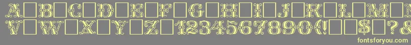 SpatzPlain Font – Yellow Fonts on Gray Background