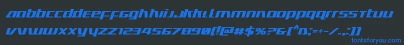 Ultramarinesboldital Font – Blue Fonts on Black Background