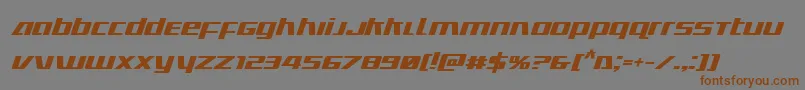 Ultramarinesboldital-fontti – ruskeat fontit harmaalla taustalla