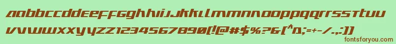 Ultramarinesboldital Font – Brown Fonts on Green Background