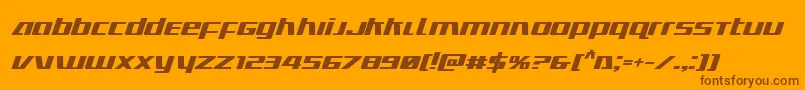 Ultramarinesboldital Font – Brown Fonts on Orange Background