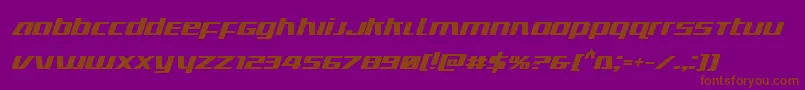 Ultramarinesboldital Font – Brown Fonts on Purple Background