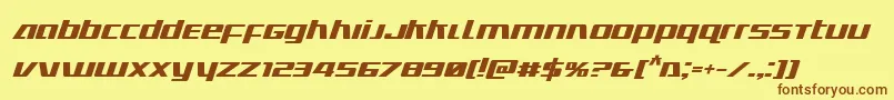 Ultramarinesboldital Font – Brown Fonts on Yellow Background
