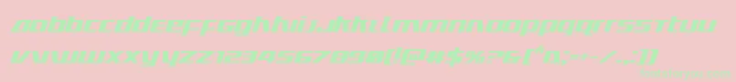 Ultramarinesboldital Font – Green Fonts on Pink Background