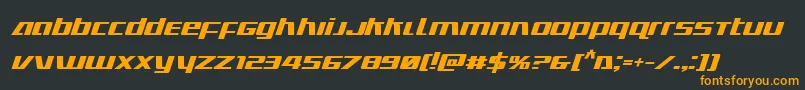 Ultramarinesboldital Font – Orange Fonts on Black Background
