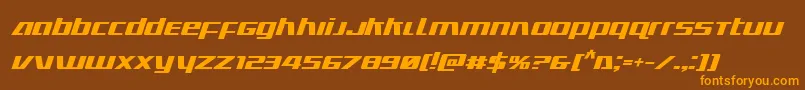Ultramarinesboldital Font – Orange Fonts on Brown Background