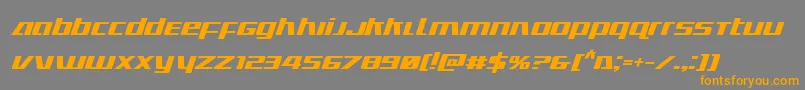 Police Ultramarinesboldital – polices orange sur fond gris