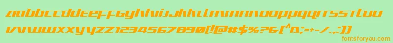 Ultramarinesboldital Font – Orange Fonts on Green Background