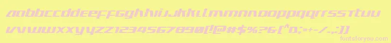 Ultramarinesboldital Font – Pink Fonts on Yellow Background