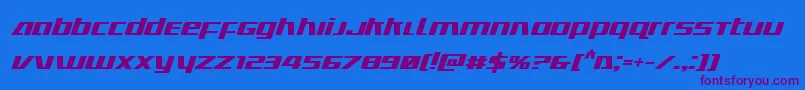 Ultramarinesboldital Font – Purple Fonts on Blue Background