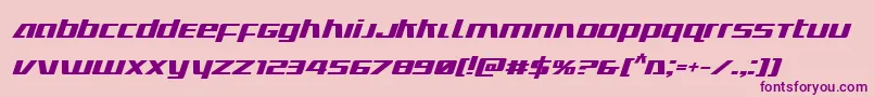 Ultramarinesboldital Font – Purple Fonts on Pink Background