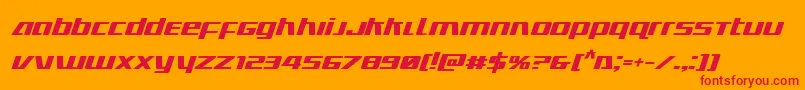 Ultramarinesboldital Font – Red Fonts on Orange Background