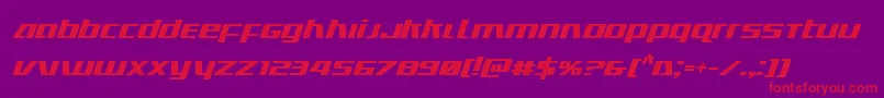 Ultramarinesboldital Font – Red Fonts on Purple Background