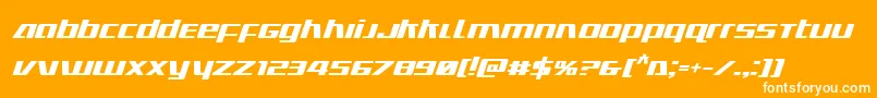 Ultramarinesboldital Font – White Fonts on Orange Background