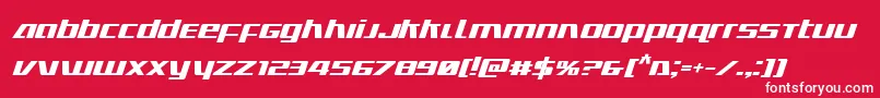 Ultramarinesboldital Font – White Fonts on Red Background