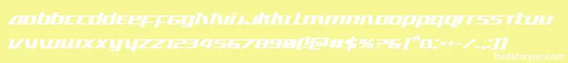 Ultramarinesboldital Font – White Fonts on Yellow Background