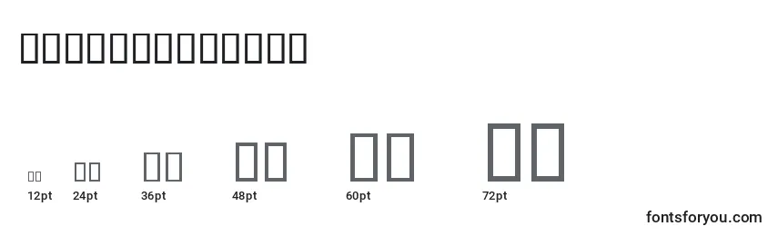 QadiOutlineLf Font Sizes