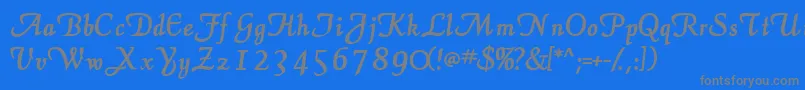 ElegansscriptsskBold Font – Gray Fonts on Blue Background