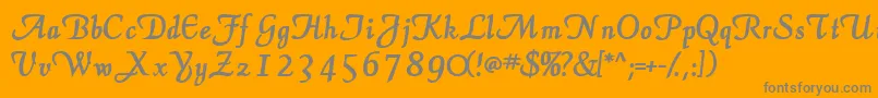 ElegansscriptsskBold Font – Gray Fonts on Orange Background