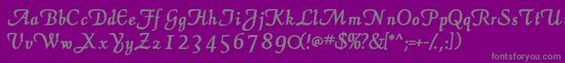 ElegansscriptsskBold Font – Gray Fonts on Purple Background