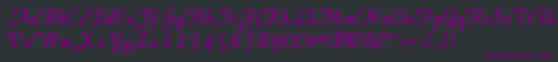 フォントElegansscriptsskBold – 黒い背景に紫のフォント