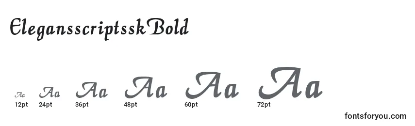 ElegansscriptsskBold Font Sizes