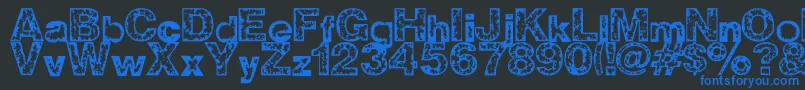 ZWisdom Font – Blue Fonts on Black Background