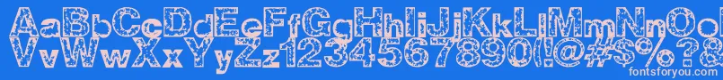 ZWisdom Font – Pink Fonts on Blue Background