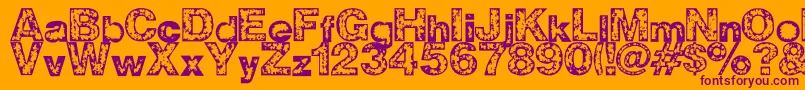 ZWisdom Font – Purple Fonts on Orange Background