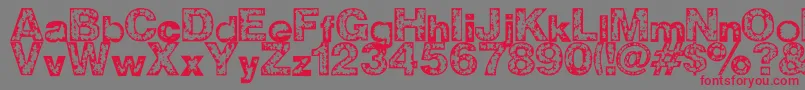 ZWisdom Font – Red Fonts on Gray Background