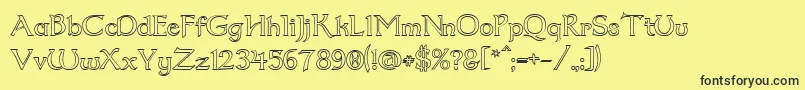 Dum2out Font – Black Fonts on Yellow Background