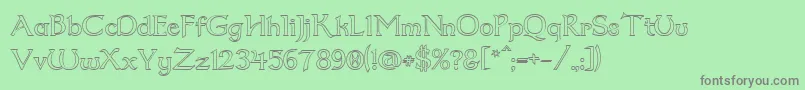 Dum2out Font – Gray Fonts on Green Background