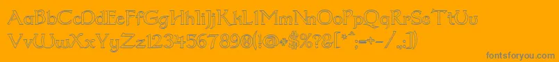 Dum2out Font – Gray Fonts on Orange Background