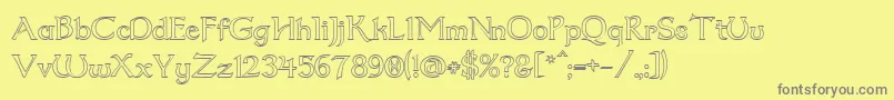 Dum2out Font – Gray Fonts on Yellow Background