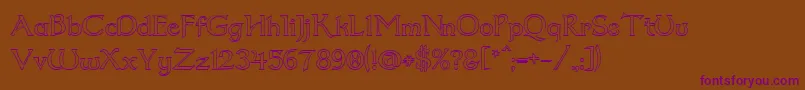 Dum2out Font – Purple Fonts on Brown Background